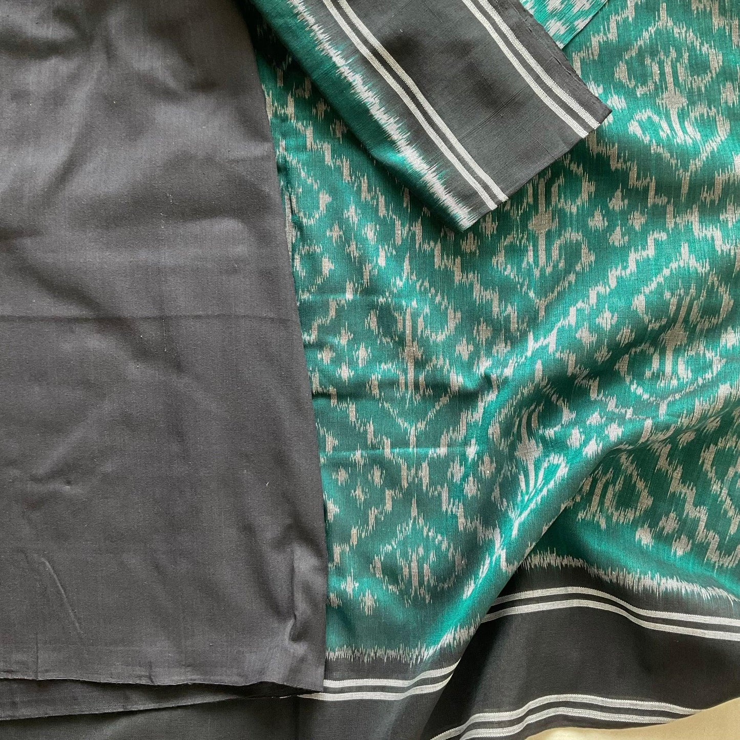 Handwoven Ikkat saree showcasing artisan-crafted motifs