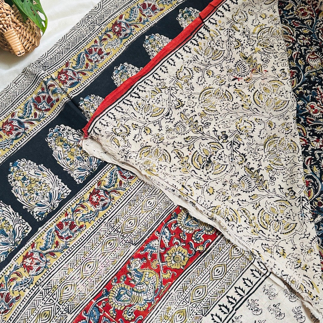Cotton Black Kalamkari Saree - KCJKP01