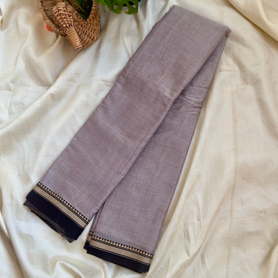 Narayanpet Cotton Brown Saree