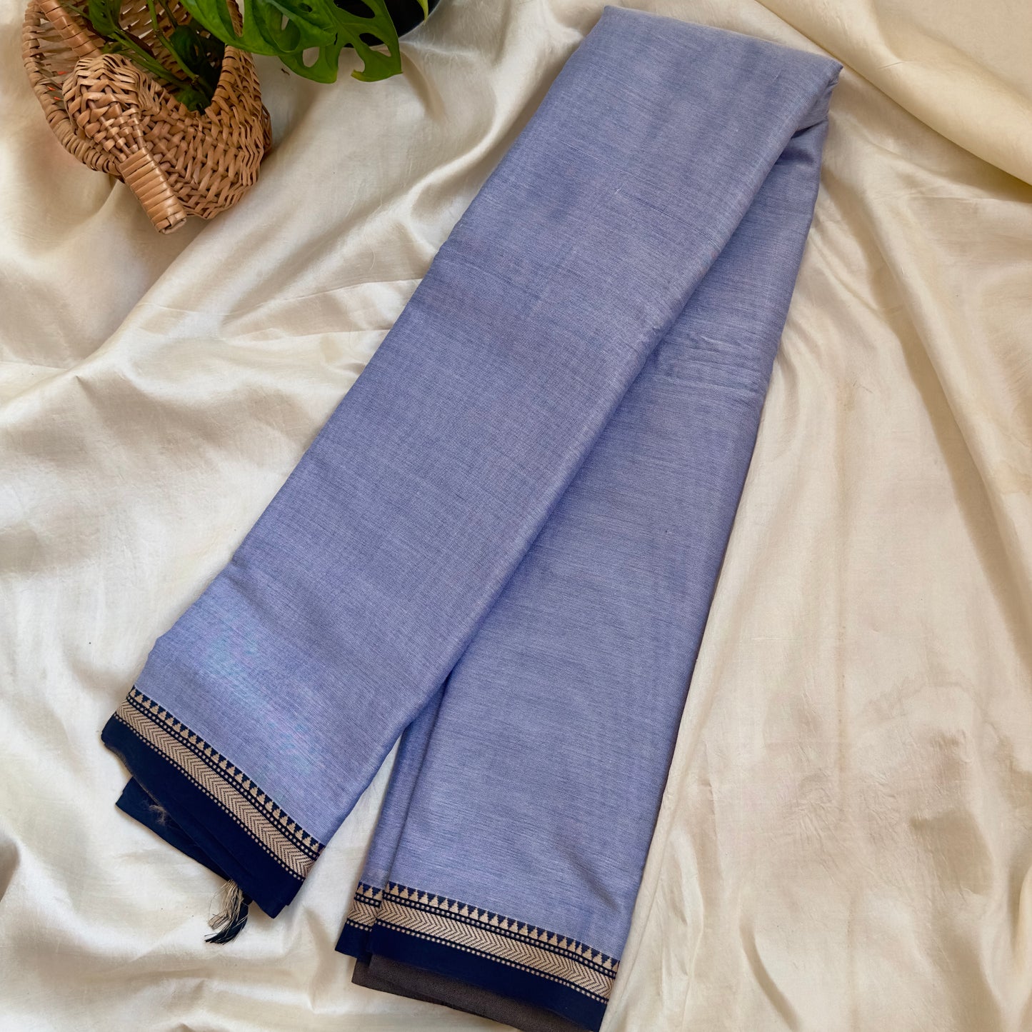 Narayanpet Cotton Blue Saree