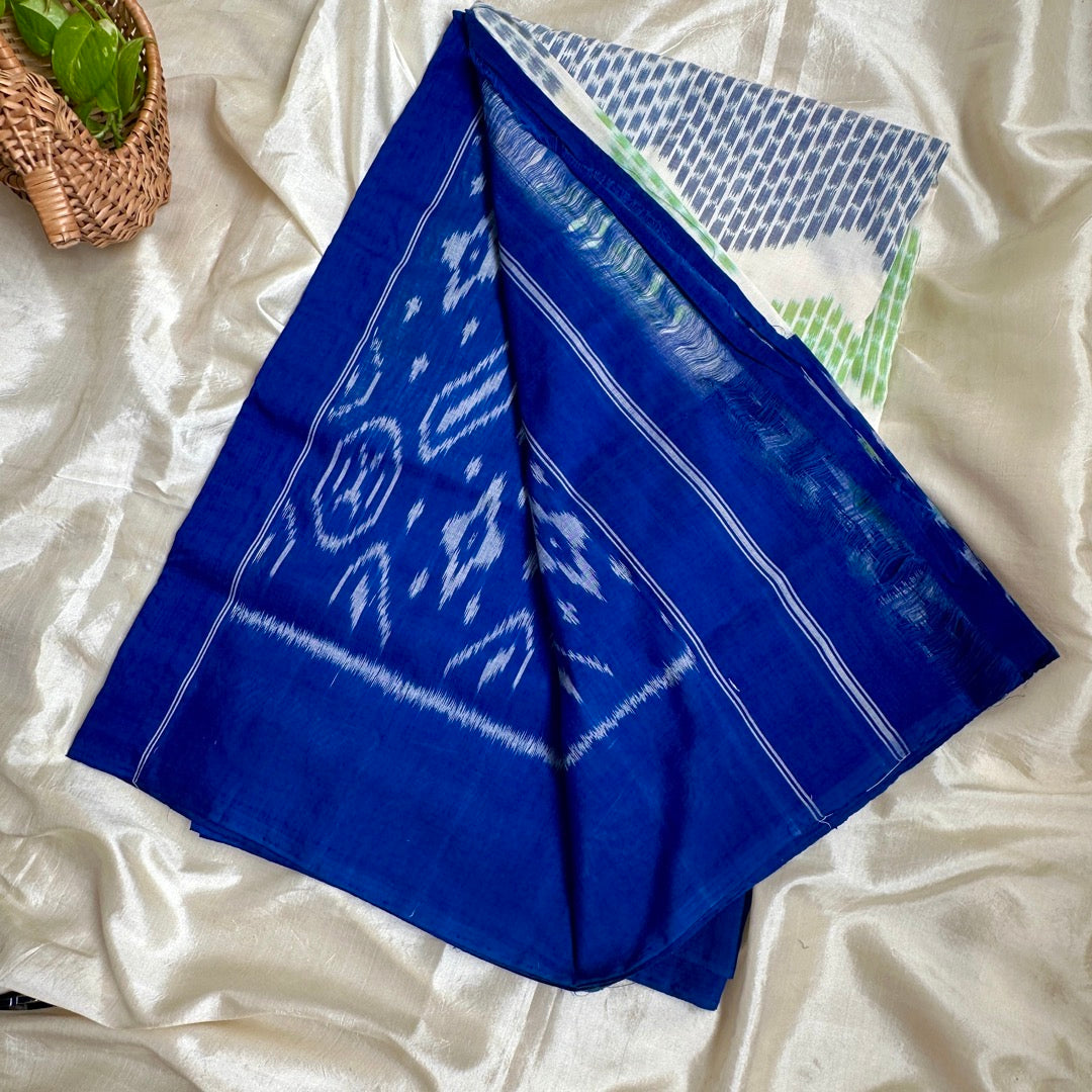 Ikkat WBlue Handloom Saree
