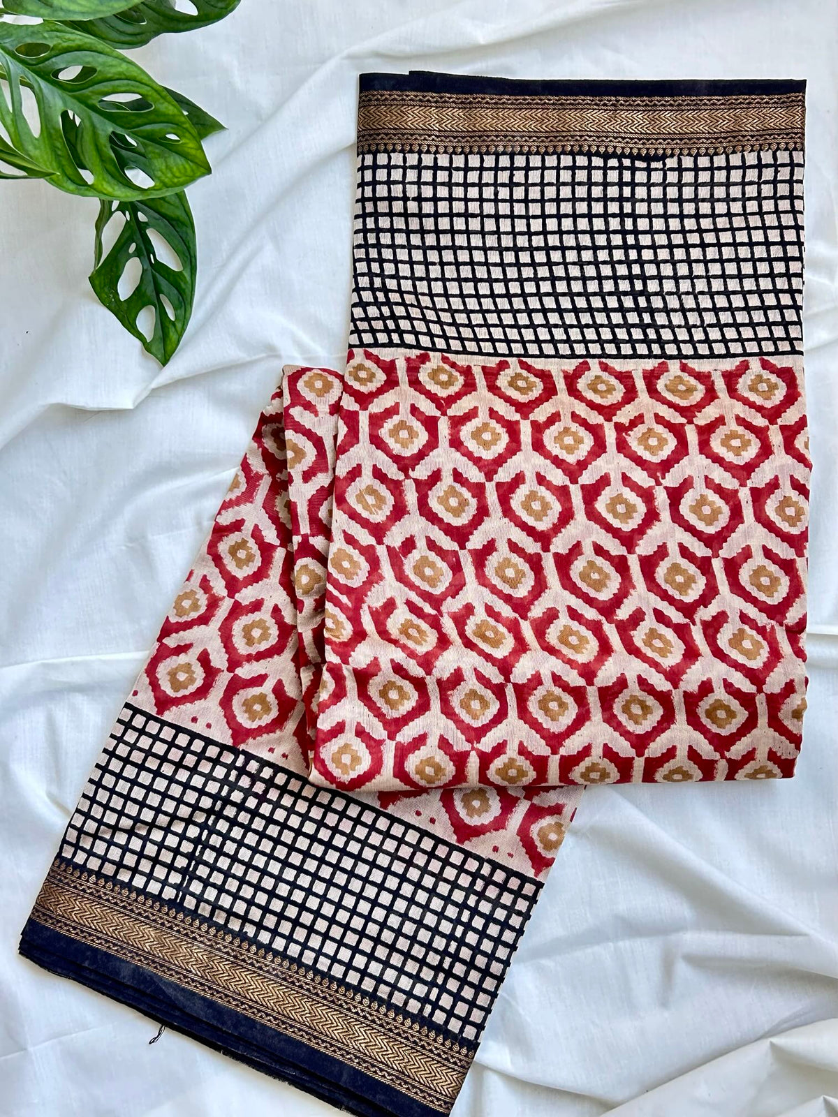 Beige Maheswari Silk Saree