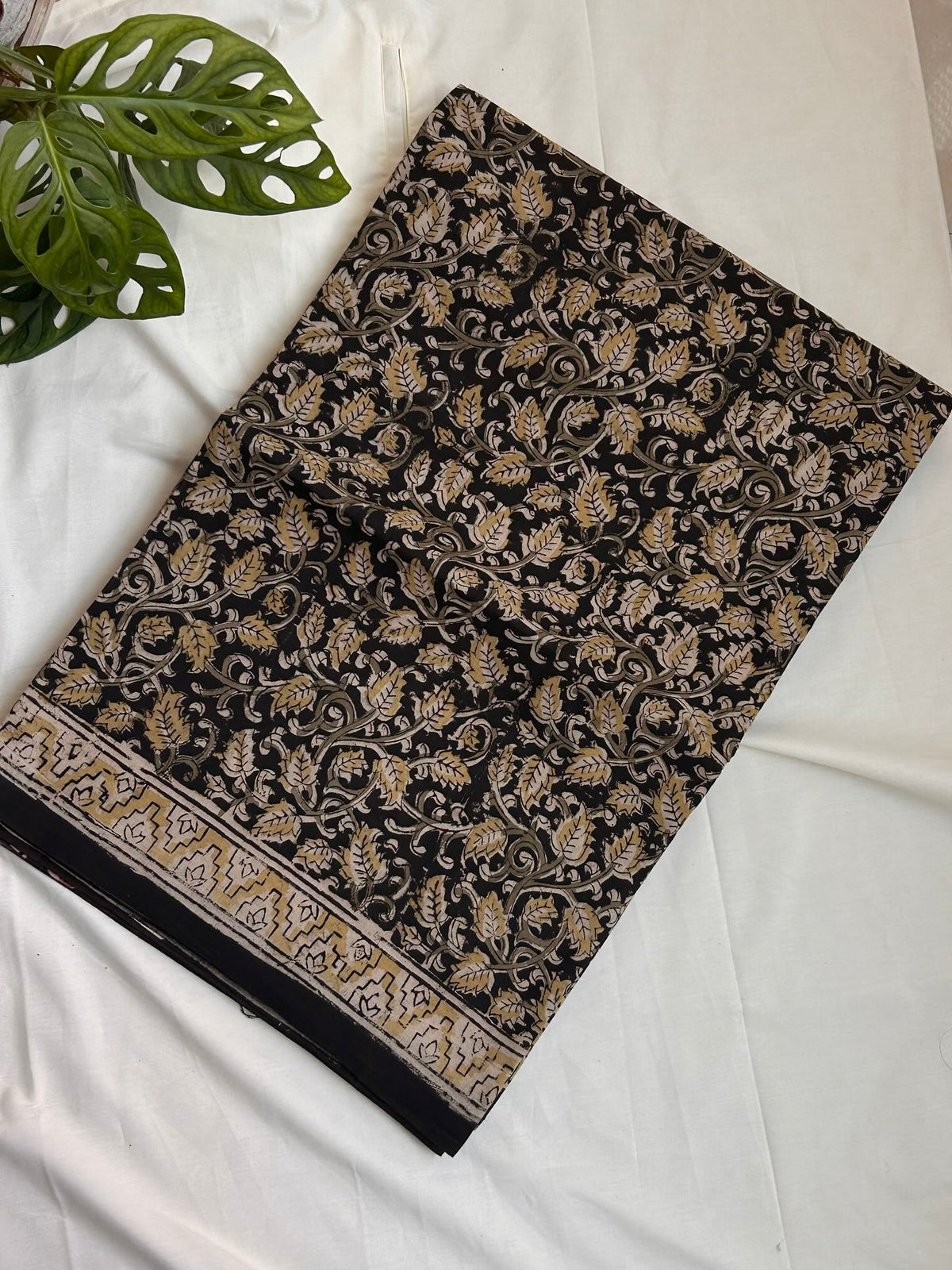 Cotton Maroon Kalamkari Saree KA03