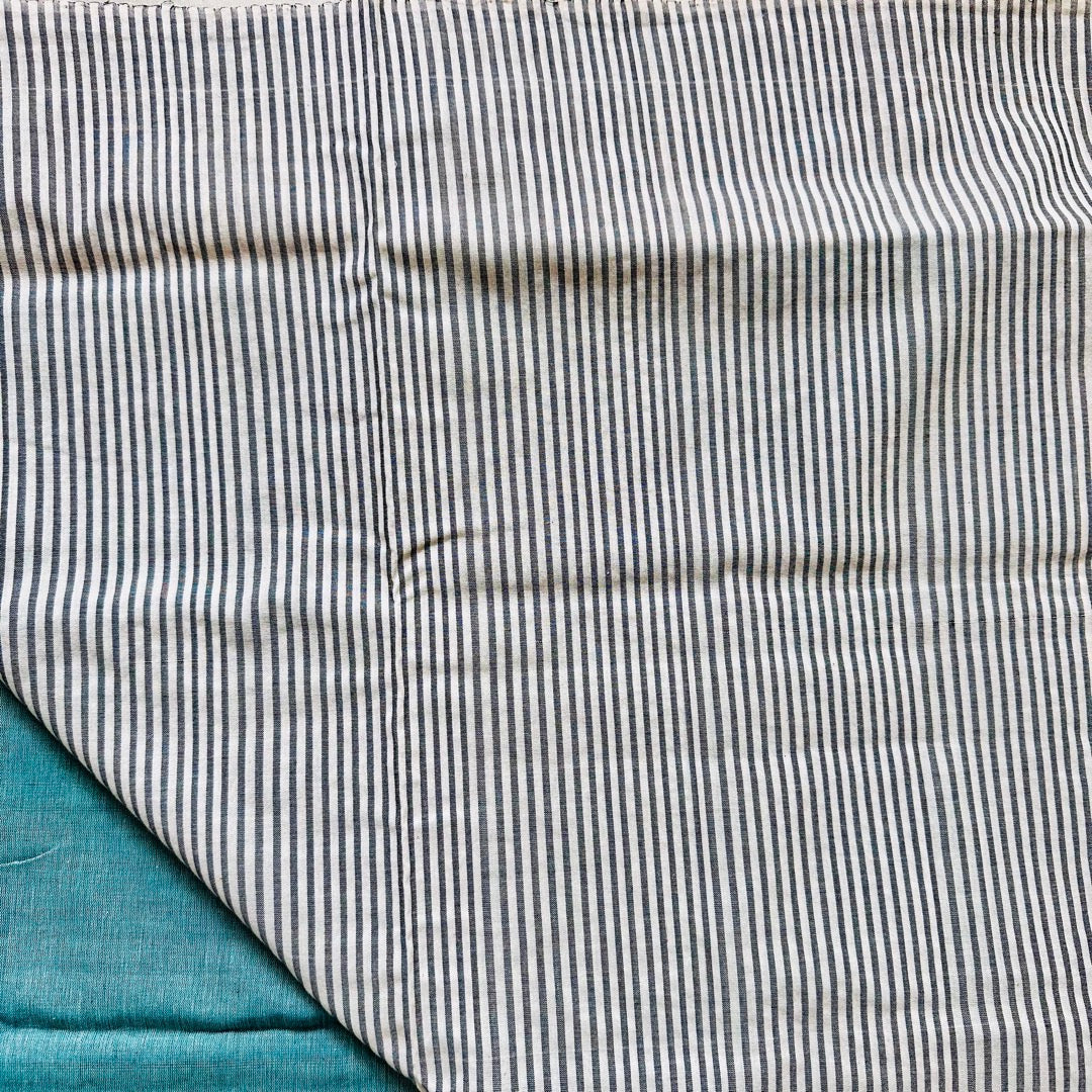 Ikkat SeaGreen Handloom Saree