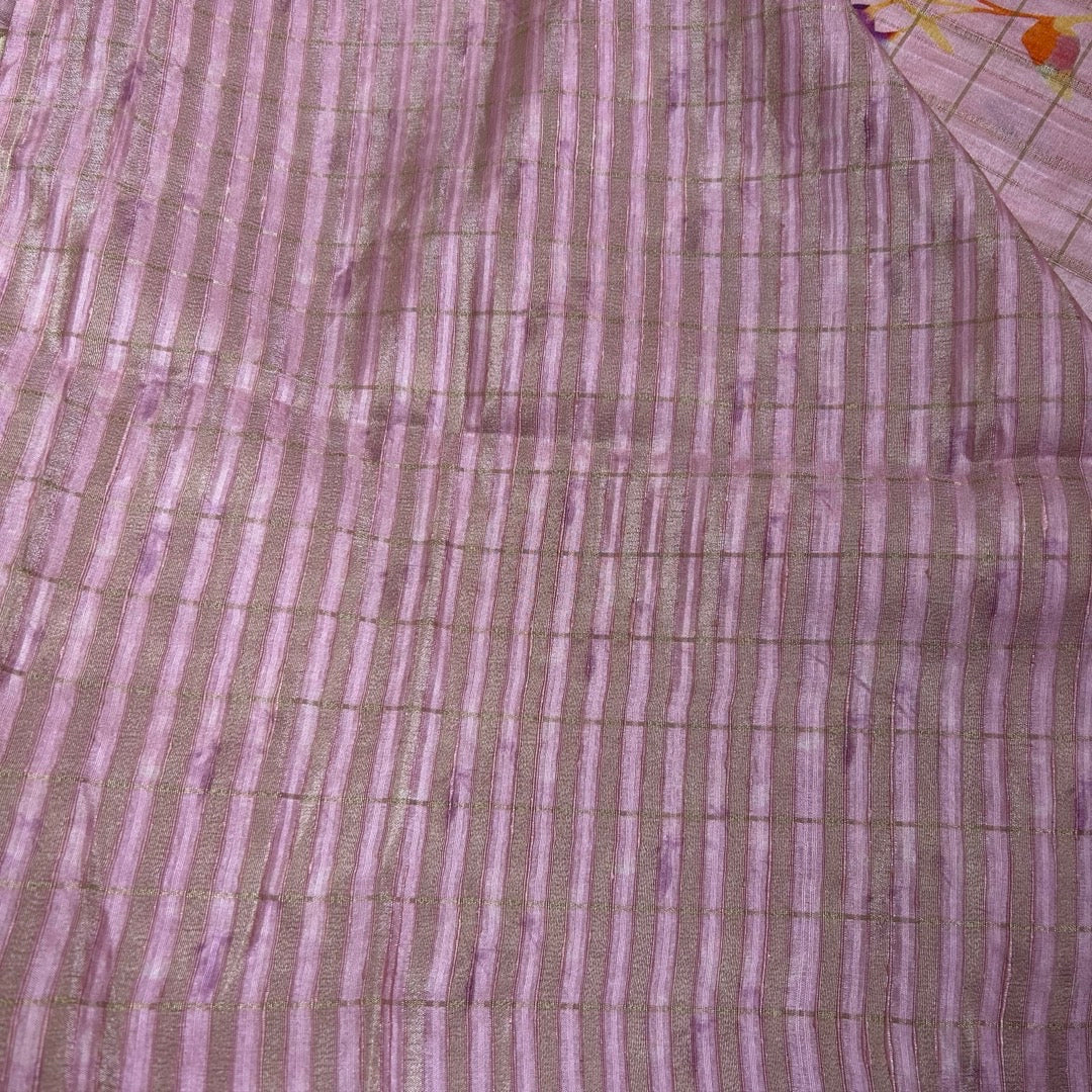 SemiTussar Pink Saree