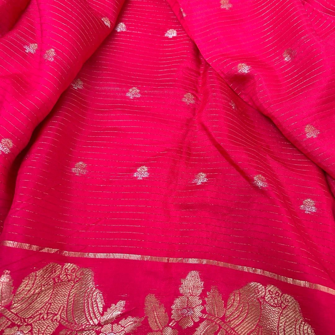 Semi Mushru R.Pink Saree