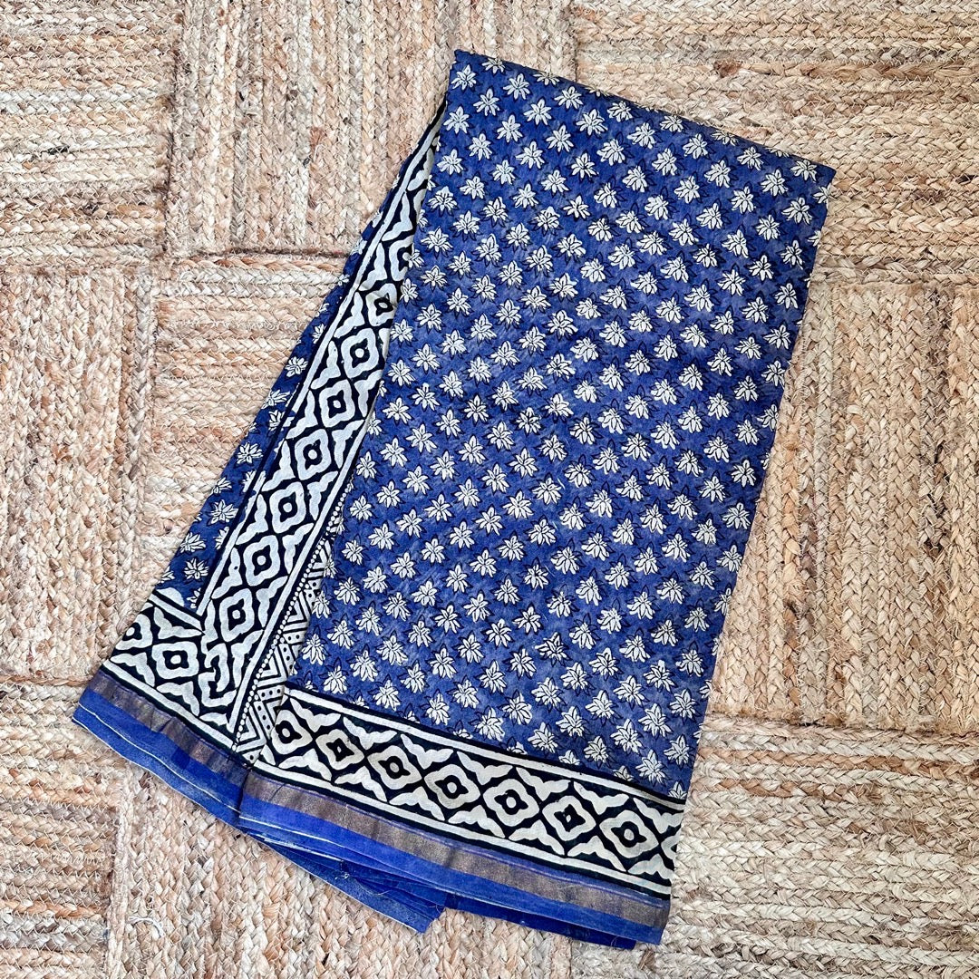 ChanderiSilk Violet Saree