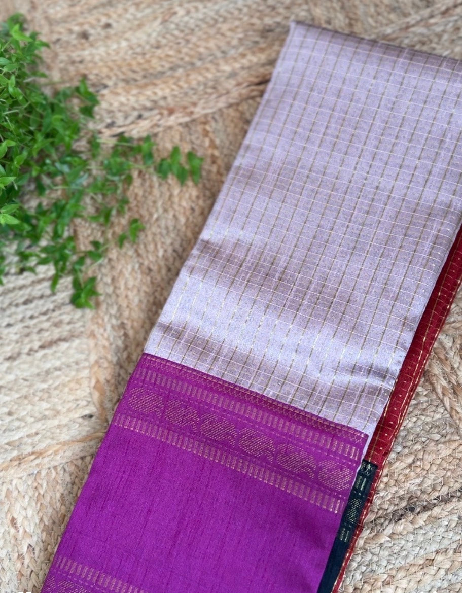 SemiRaw Silk Mild Pink Saree