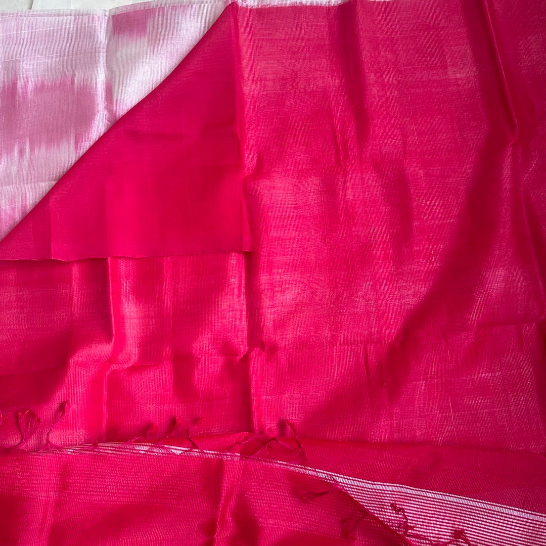 MangalgiriPattu WRedPinkSaree - MKDH04