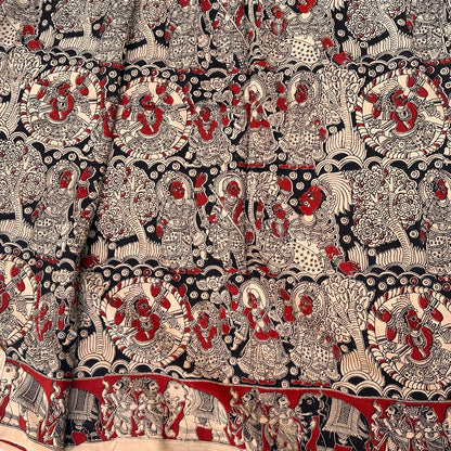 Cotton Yellow Kalamkari Saree - KCSKH06