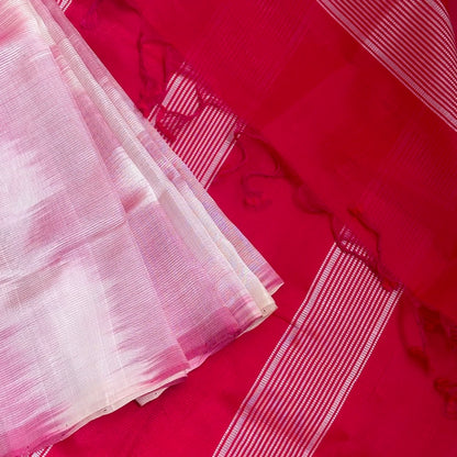MangalgiriPattu WRedPinkSaree - MKDH04