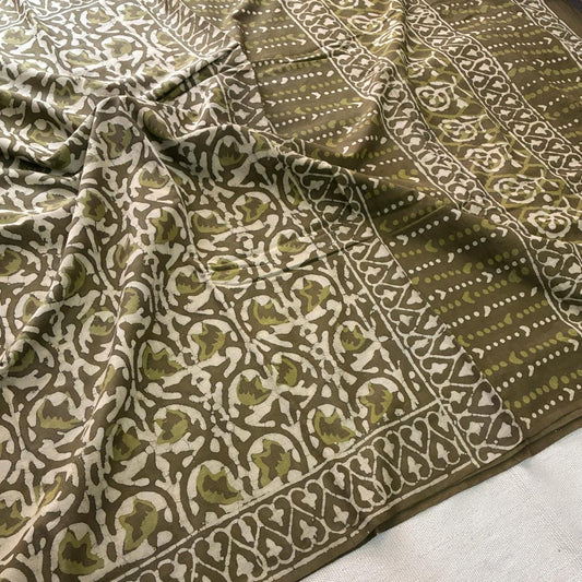 Mul Cotton Green saree