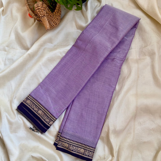 Narayanpet Cotton VioletElephant Saree