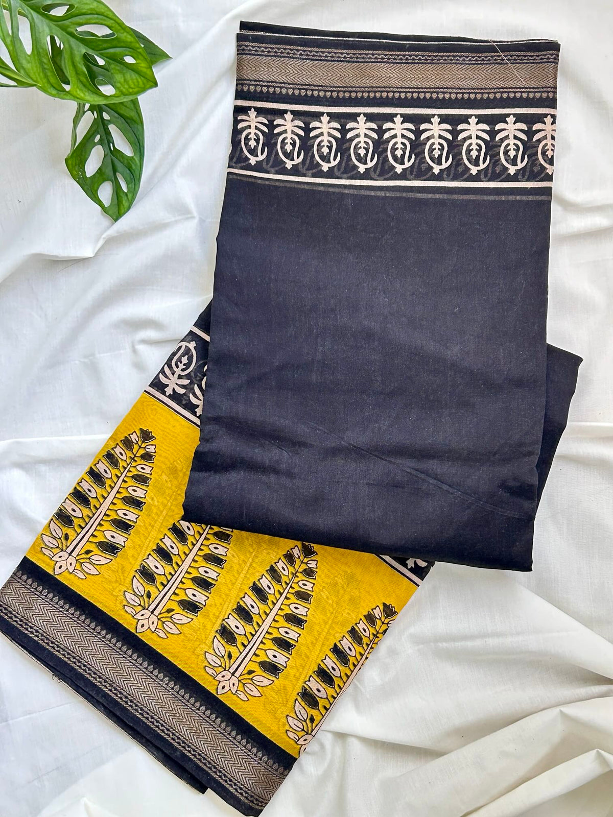 Black Maheswari Silk Saree
