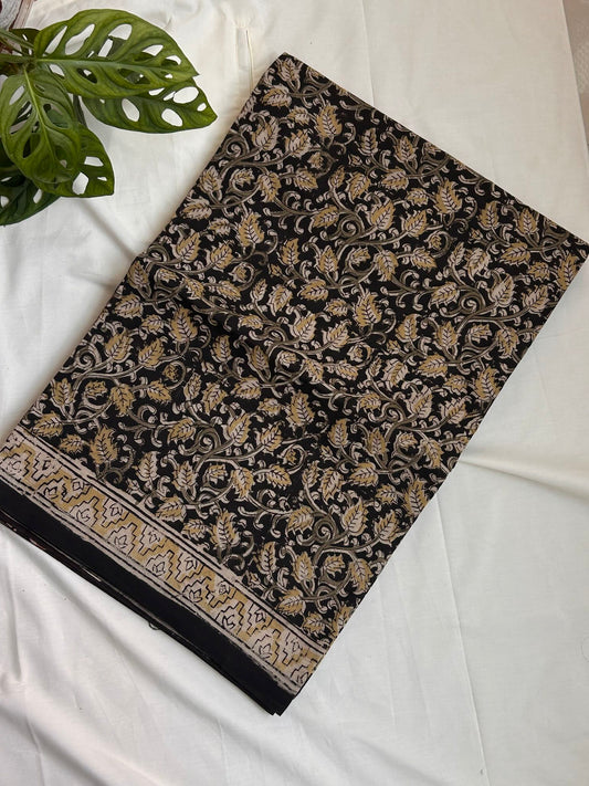 Cotton Maroon Kalamkari Saree KA03