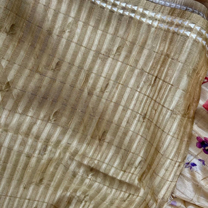 SemiTussar Sandal Saree