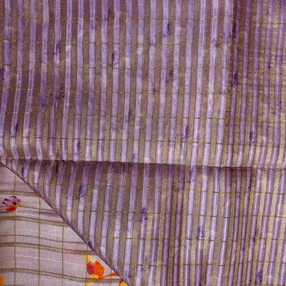 SemiTussar Lilac Saree