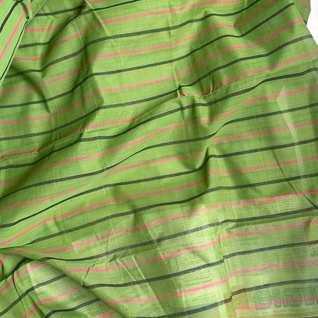 Mangalgiri LGreen Cotton Saree- MCCH12