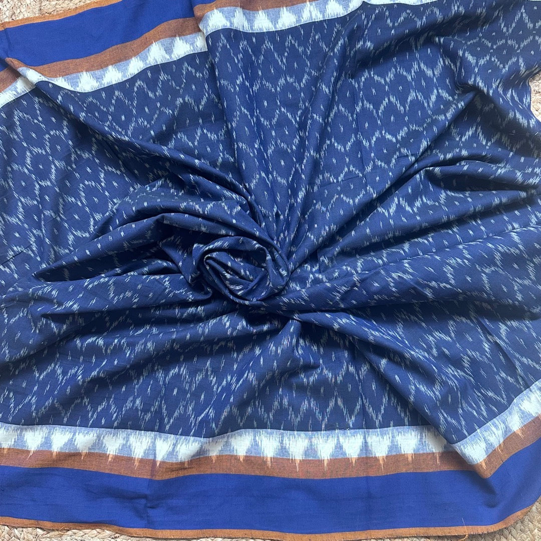 Blouse Ikkat Blue YWhite-05