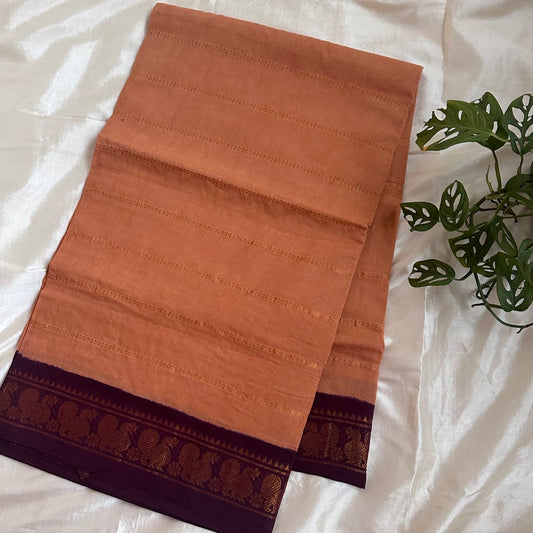 Sungudi Veldari Cotton Sandal Saree
