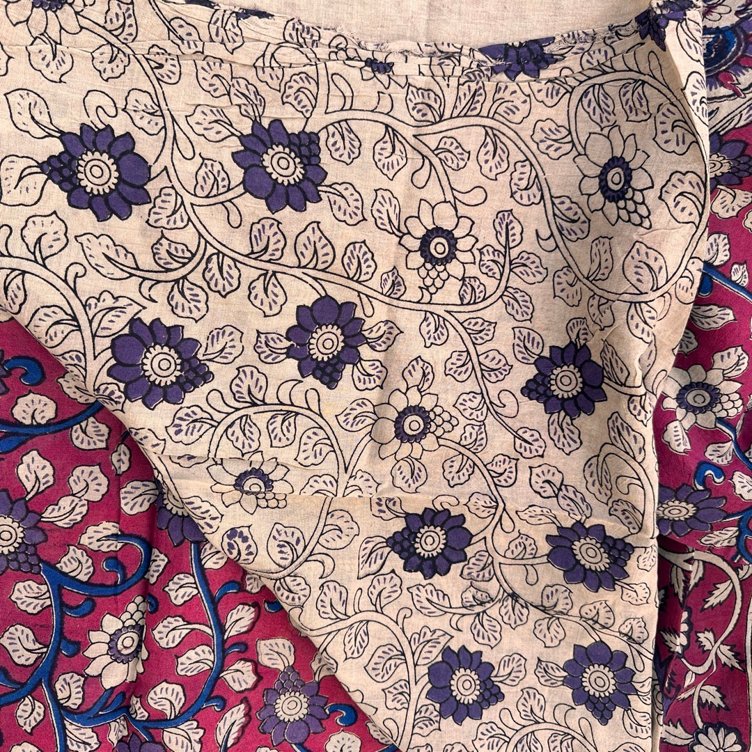 Cotton Pink Kalamkari Saree - KCSKH04