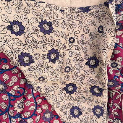 Cotton Pink Kalamkari Saree - KCSKH04