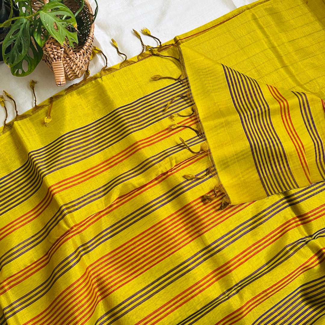 MangalgiriPattu Citrine Yellow Saree - MPCH03