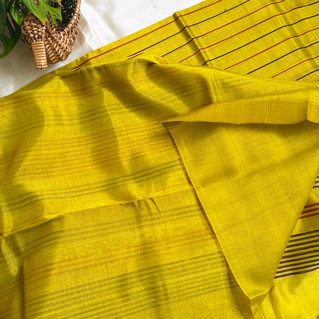 MangalgiriPattu Citrine Yellow Saree - MPCH03
