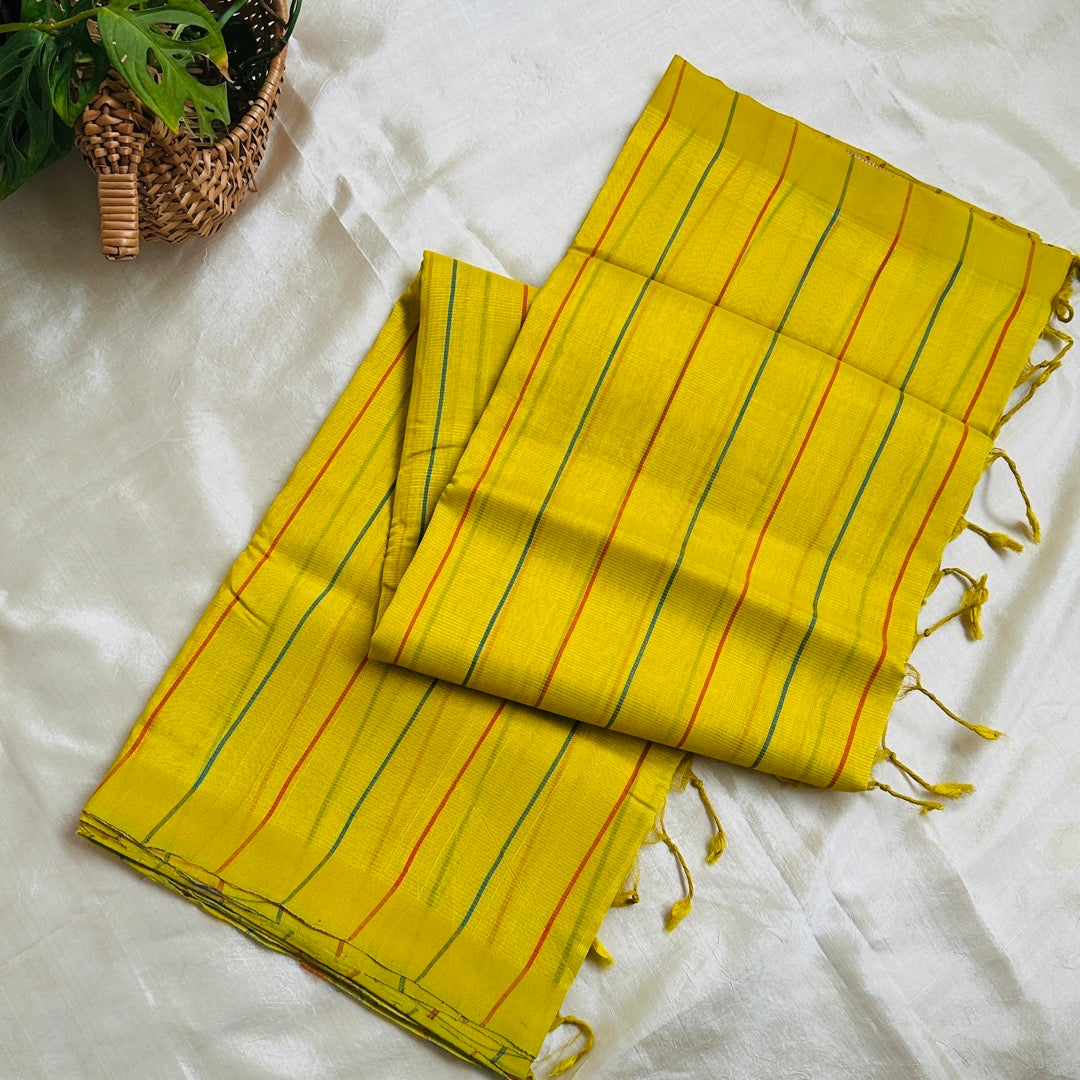 MangalgiriPattu Yellow Saree - MPCH02