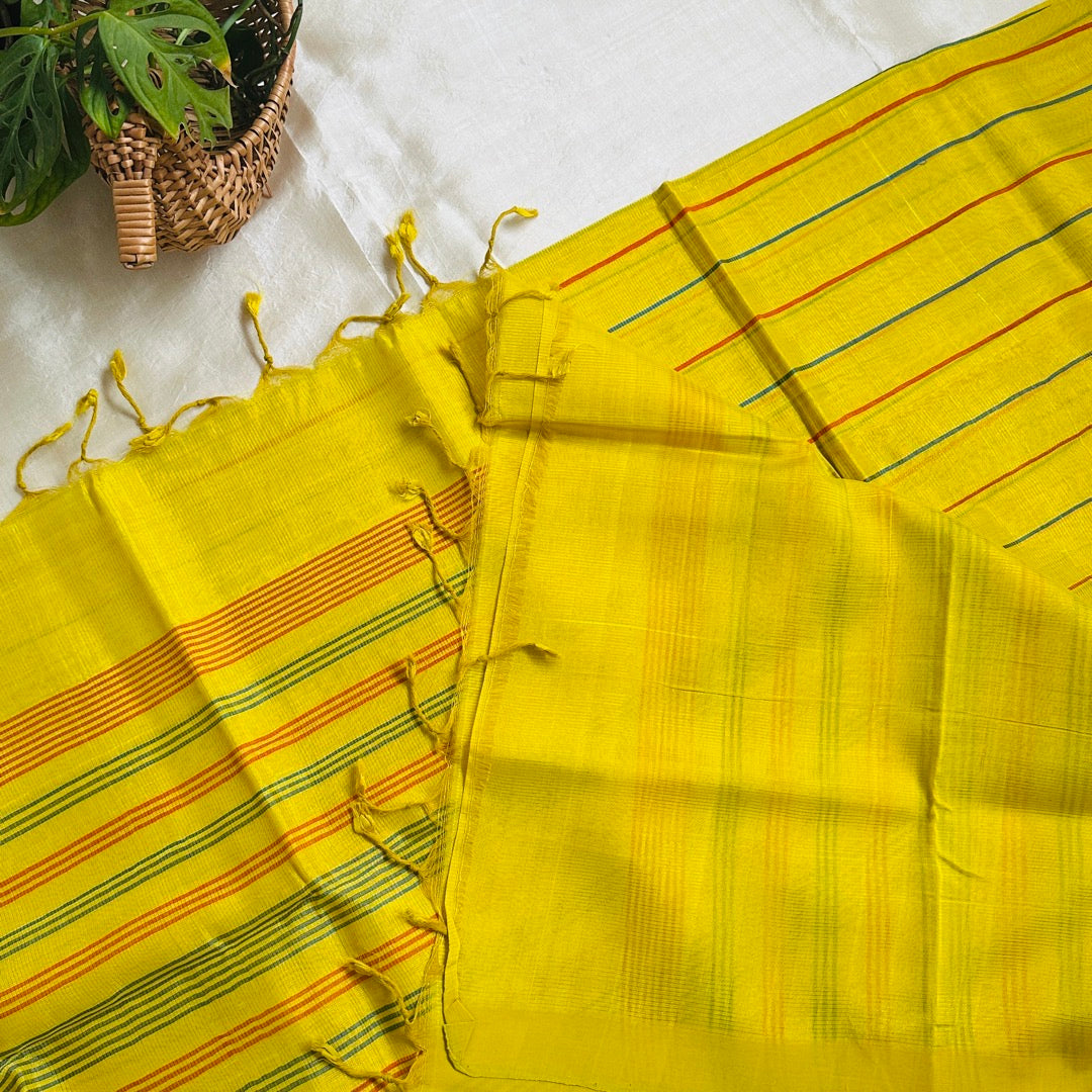 MangalgiriPattu Yellow Saree - MPCH02