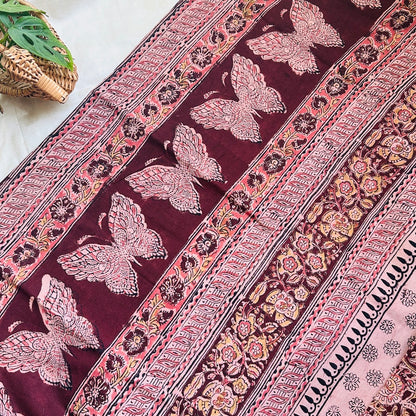 Cotton Black Kalamkari Saree - KCJKP02