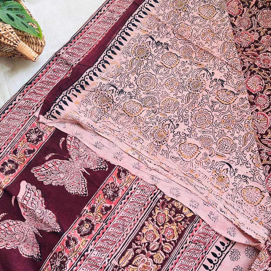 Cotton Black Kalamkari Saree - KCJKP02