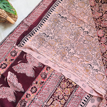 Cotton Black Kalamkari Saree - KCJKP02