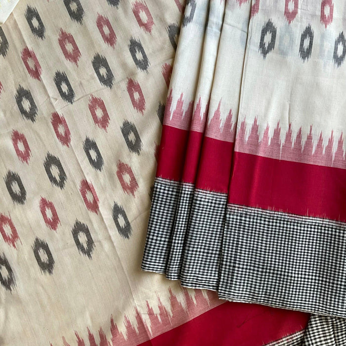 Ikkat Cotton Handloom Saree