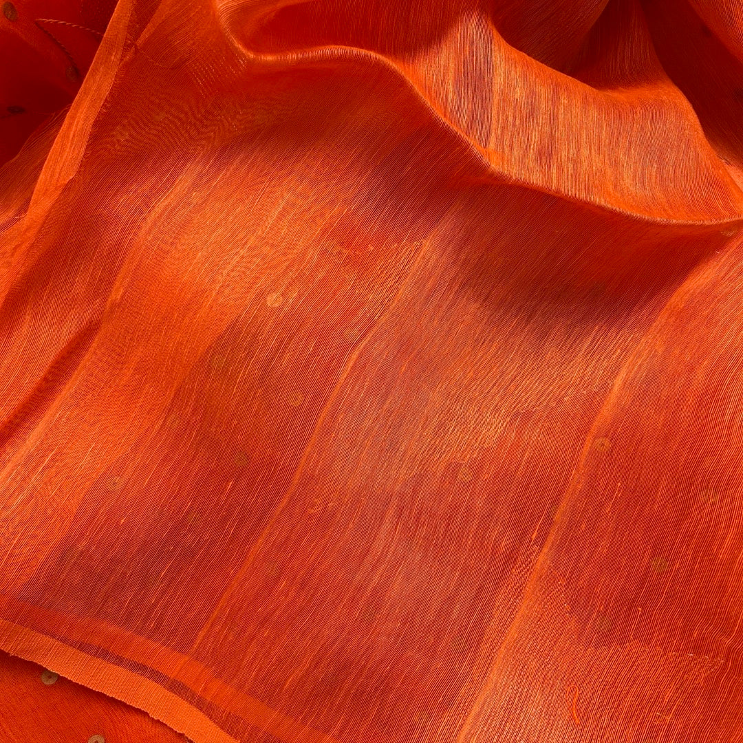 Linen_Silk_ Orange_blouse_closeup
