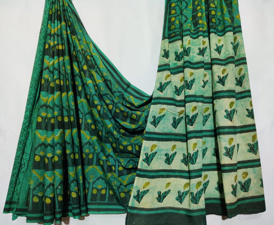 Mul Cotton Vanaspathi Saree