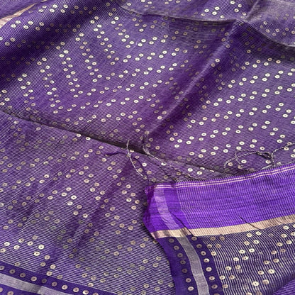 Purple Tissue Muslin Silk Saree www.vayatistudio.com.
